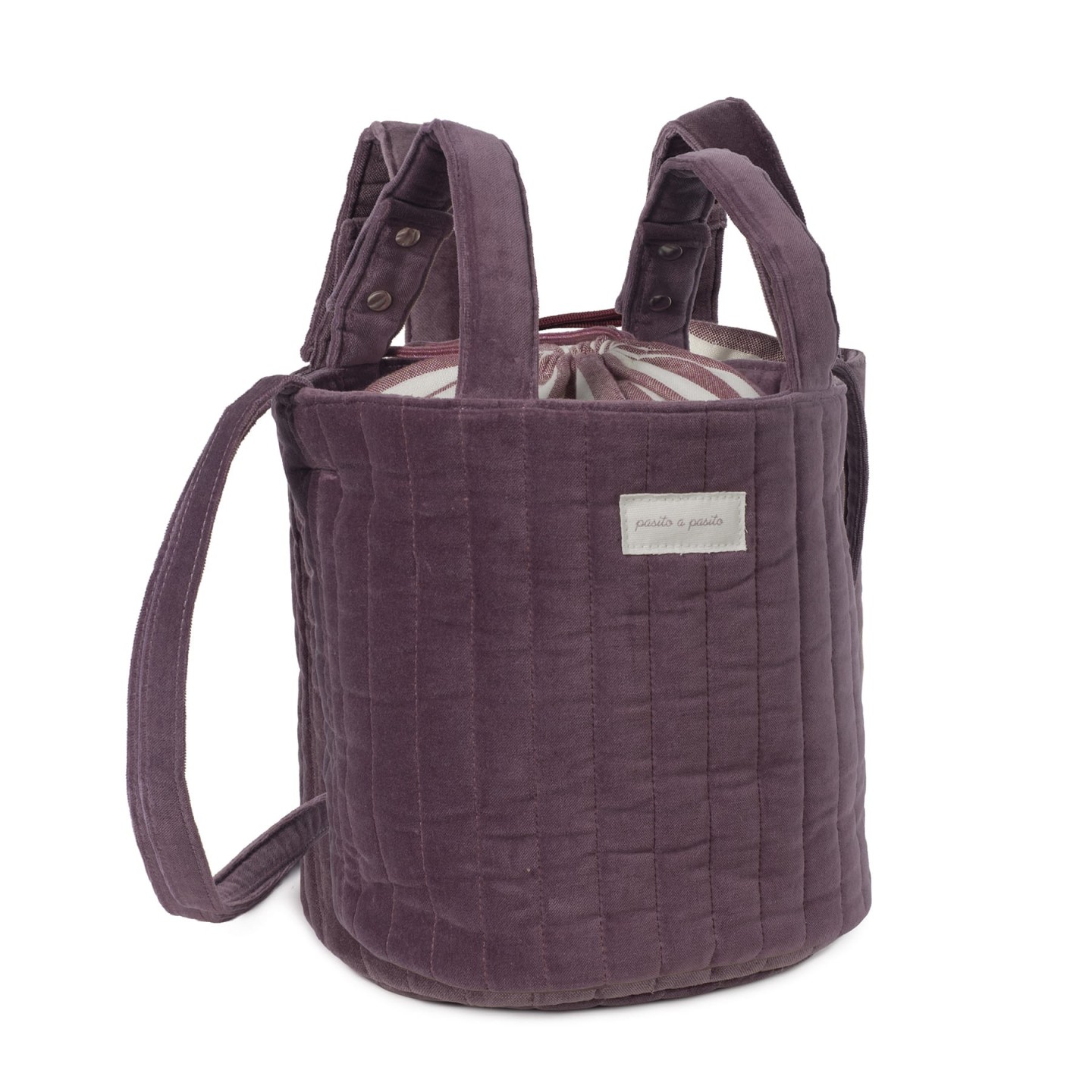 Bolsa Bucket Cherry Velvet