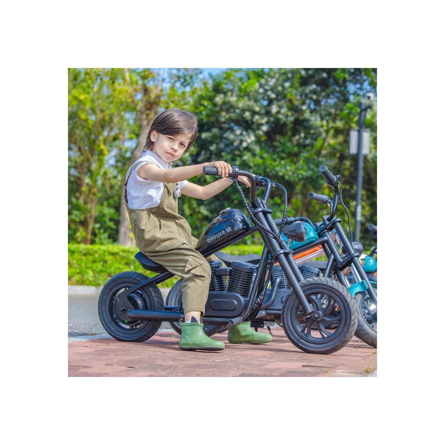 Motocicleta HyperGOGO Cruiser 12 Plus Negra