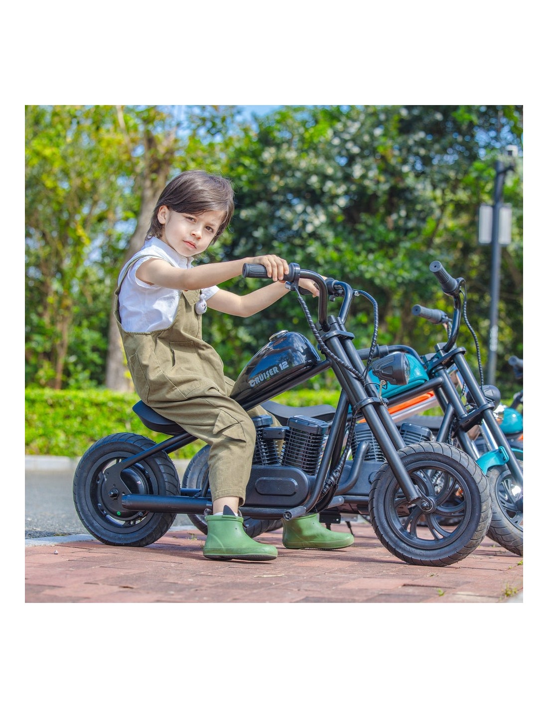Motocicleta HyperGOGO Cruiser 12 Plus Negra
