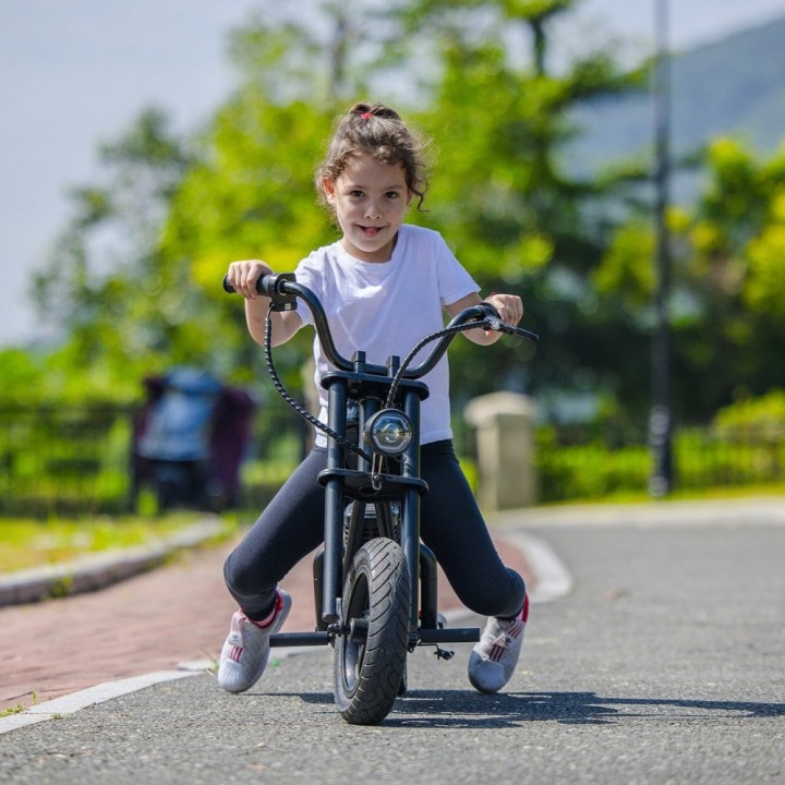 Motocicleta HyperGOGO Cruiser 12 Plus Negra