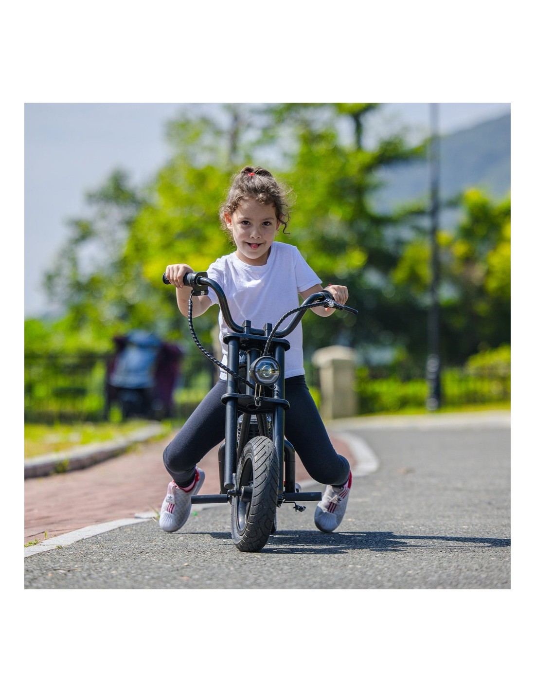 Motocicleta HyperGOGO Cruiser 12 Plus Negra