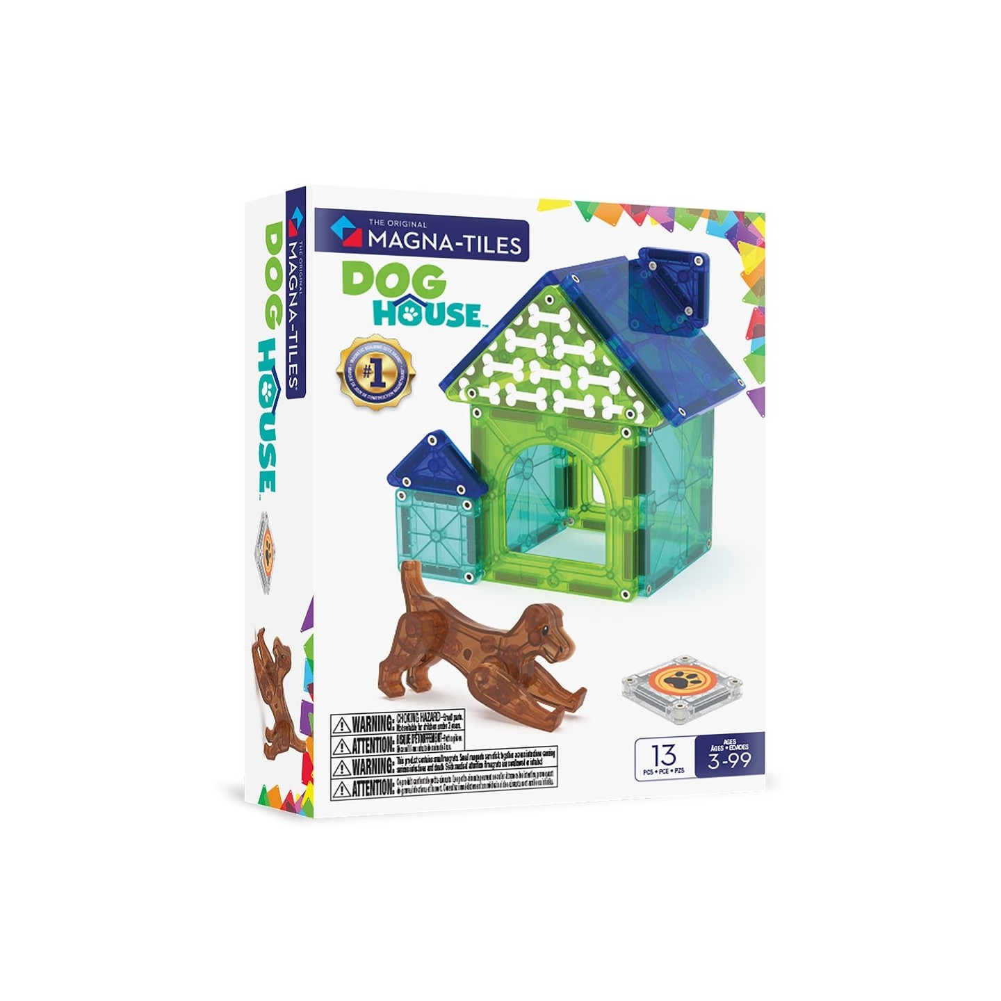 Magna Tiles Caseta de Perros 13 Piezas