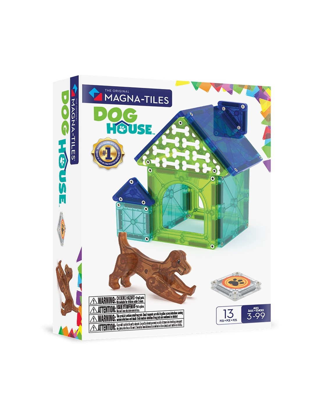 Magna Tiles Caseta de Perros 13 Piezas