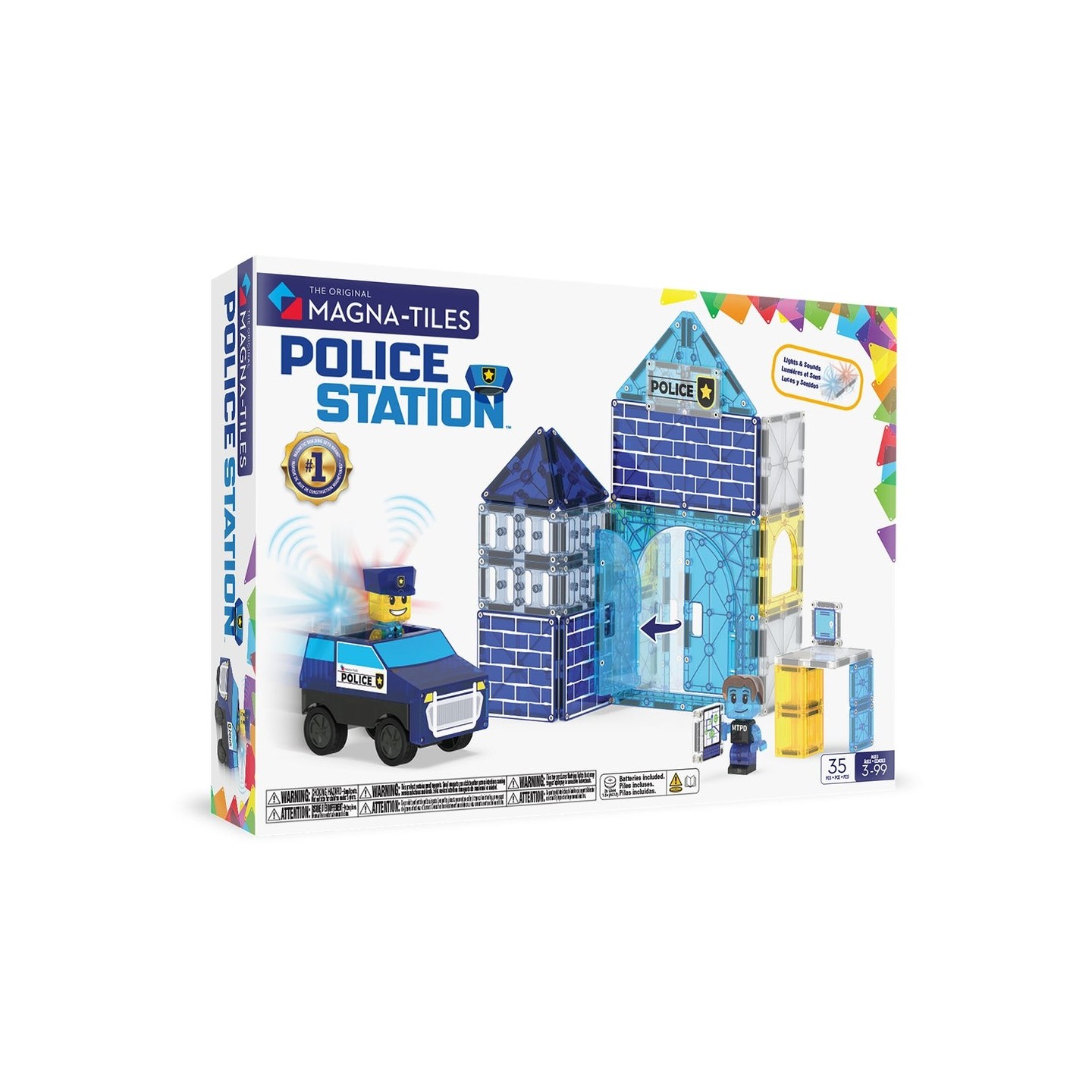Magna Tiles Estación de Policia 35 Piezas
