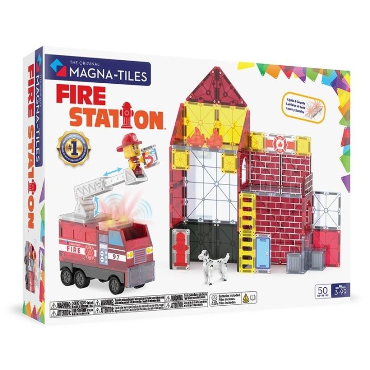 Magna Tiles Estación de Bomberos 50 Piezas