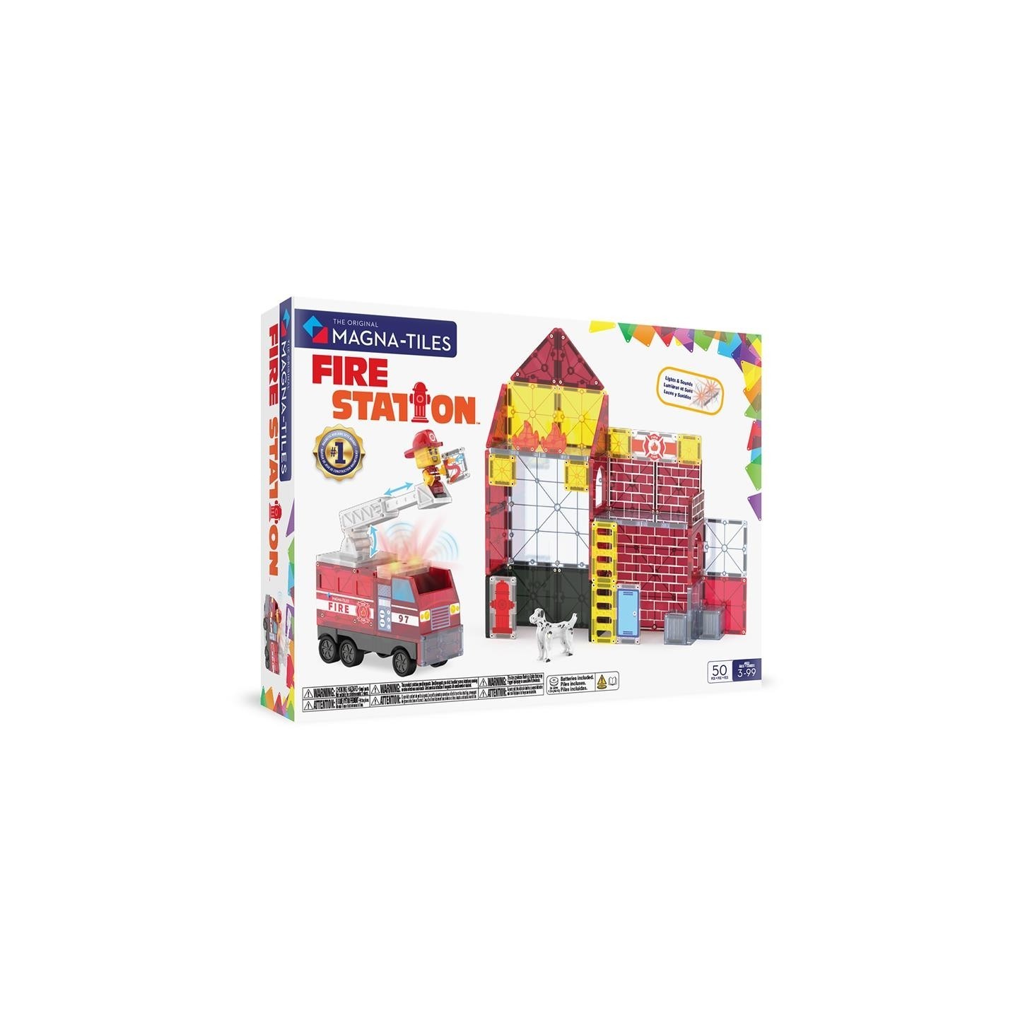 Magna Tiles Estación de Bomberos 50 Piezas