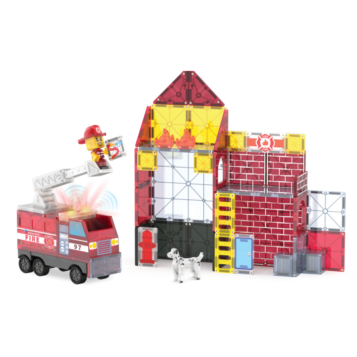 Magna Tiles Estación de Bomberos 50 Piezas