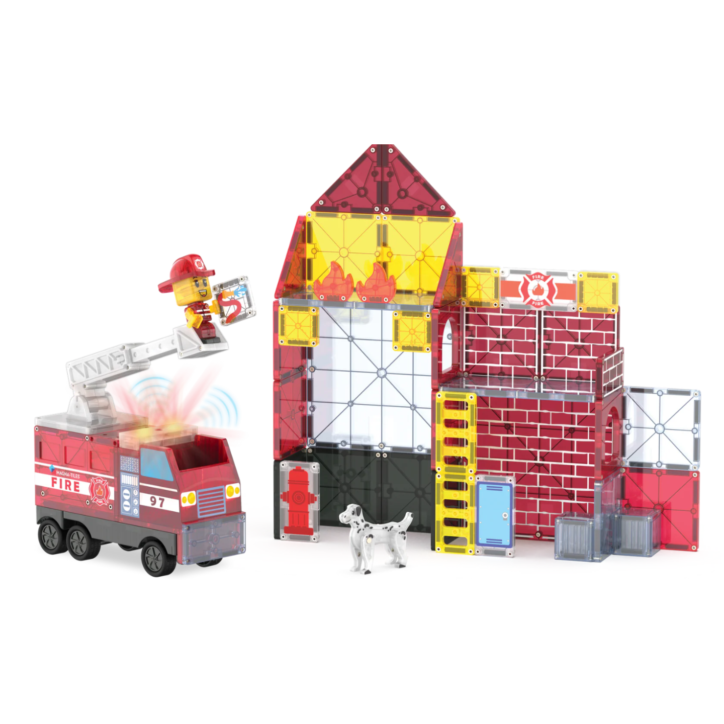 Magna Tiles Estación de Bomberos 50 Piezas