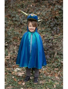 Capa Dragón Metálica Emerald 5-6 Años