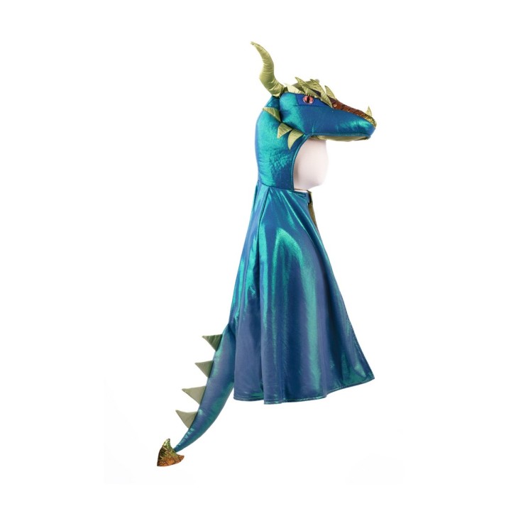 Capa Dragón Metálica Emerald 5-6 Años