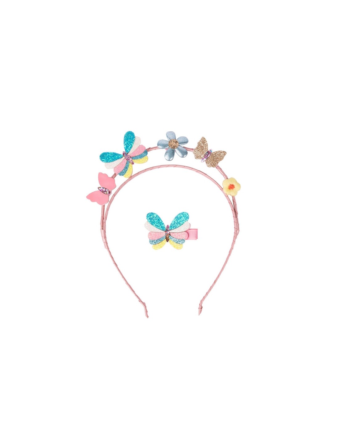 Set Diadema y Clips Butterflies for Days
