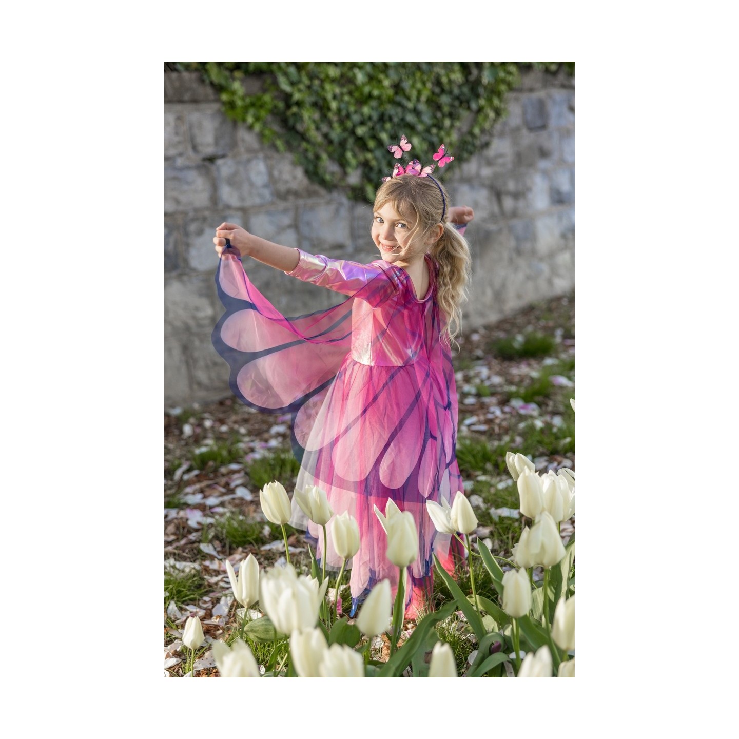 Vestido con Alas y Diadema Butterfly Twirl