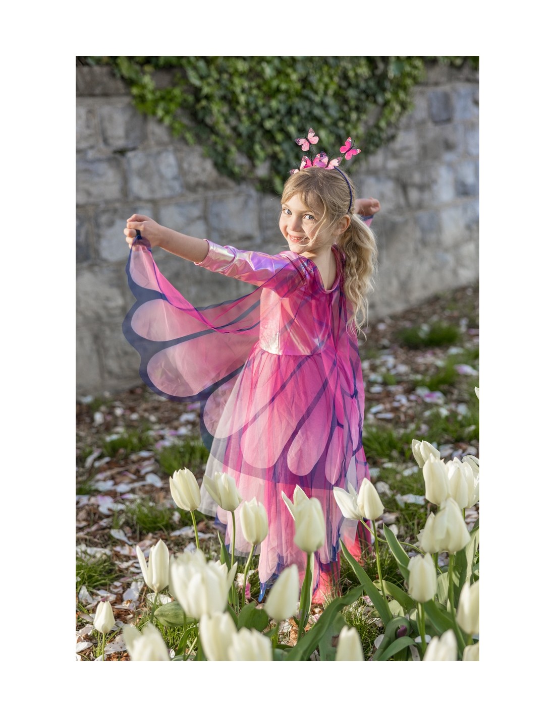 Vestido con Alas y Diadema Butterfly Twirl