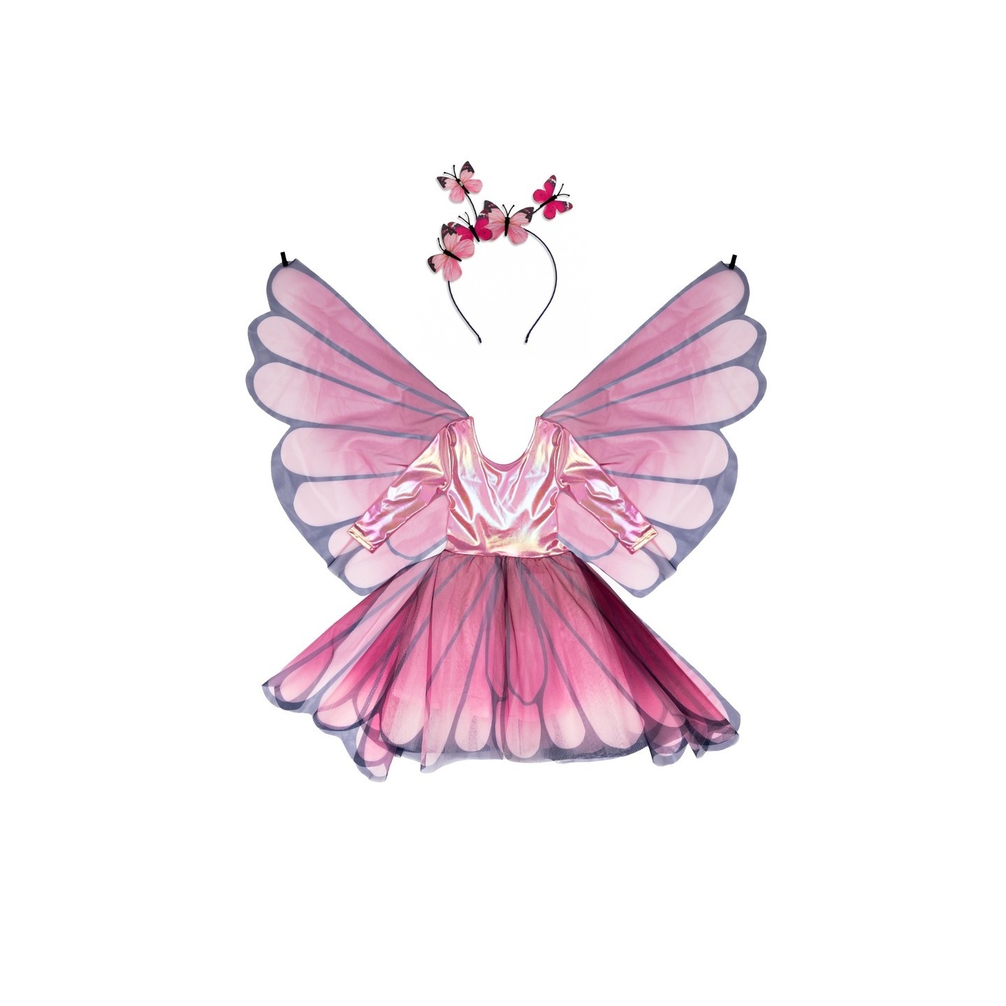 Vestido con Alas y Diadema Butterfly Twirl