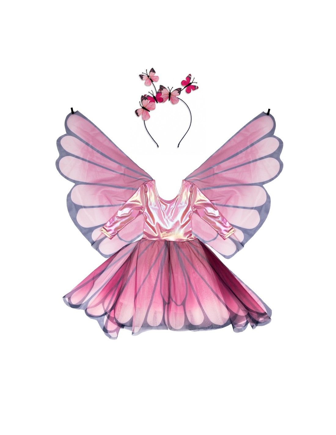 Vestido con Alas y Diadema Butterfly Twirl