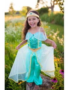 Vestido Princesa Jasmine Turquesa