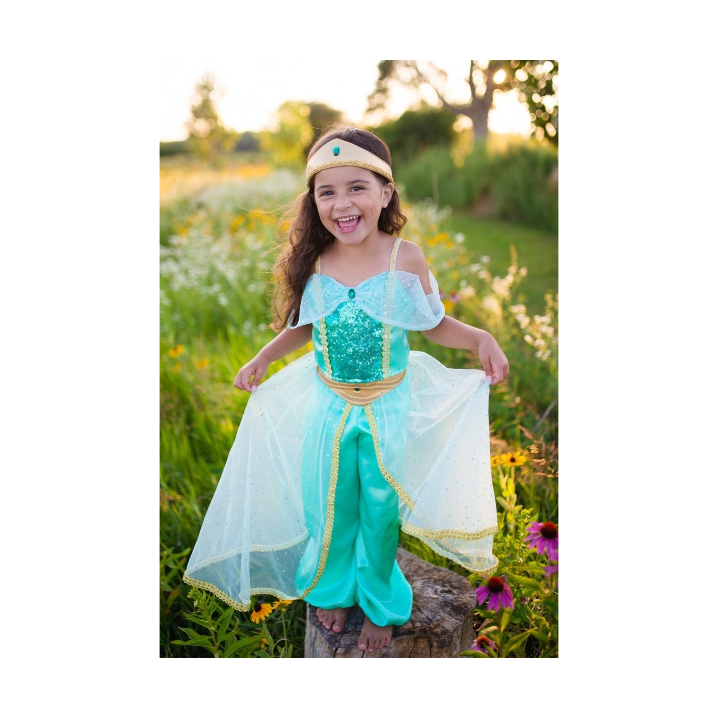 Vestido Princesa Jasmine Turquesa