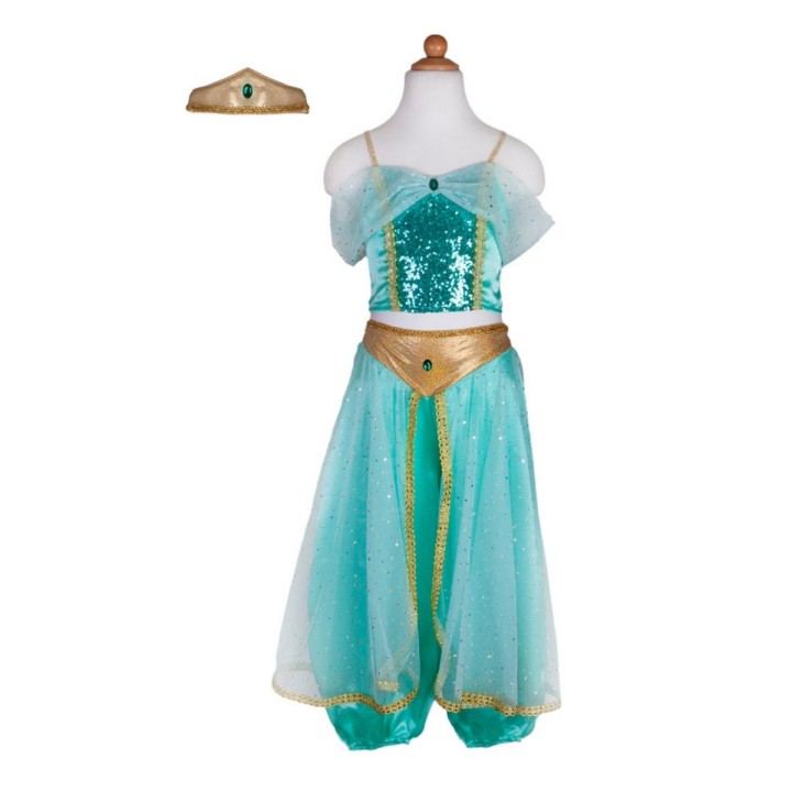 Vestido Princesa Jasmine Turquesa