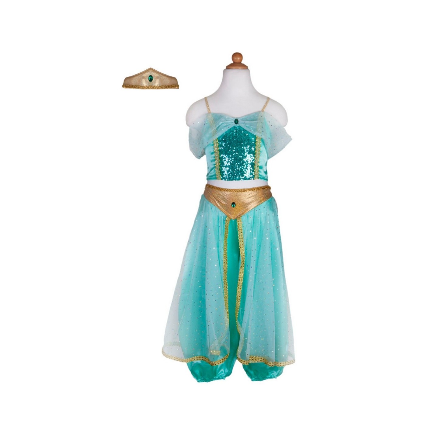 Vestido Princesa Jasmine Turquesa