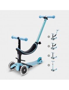 Patinete Evolutivo Micro Mini 4en1 Deluxe LED Azul