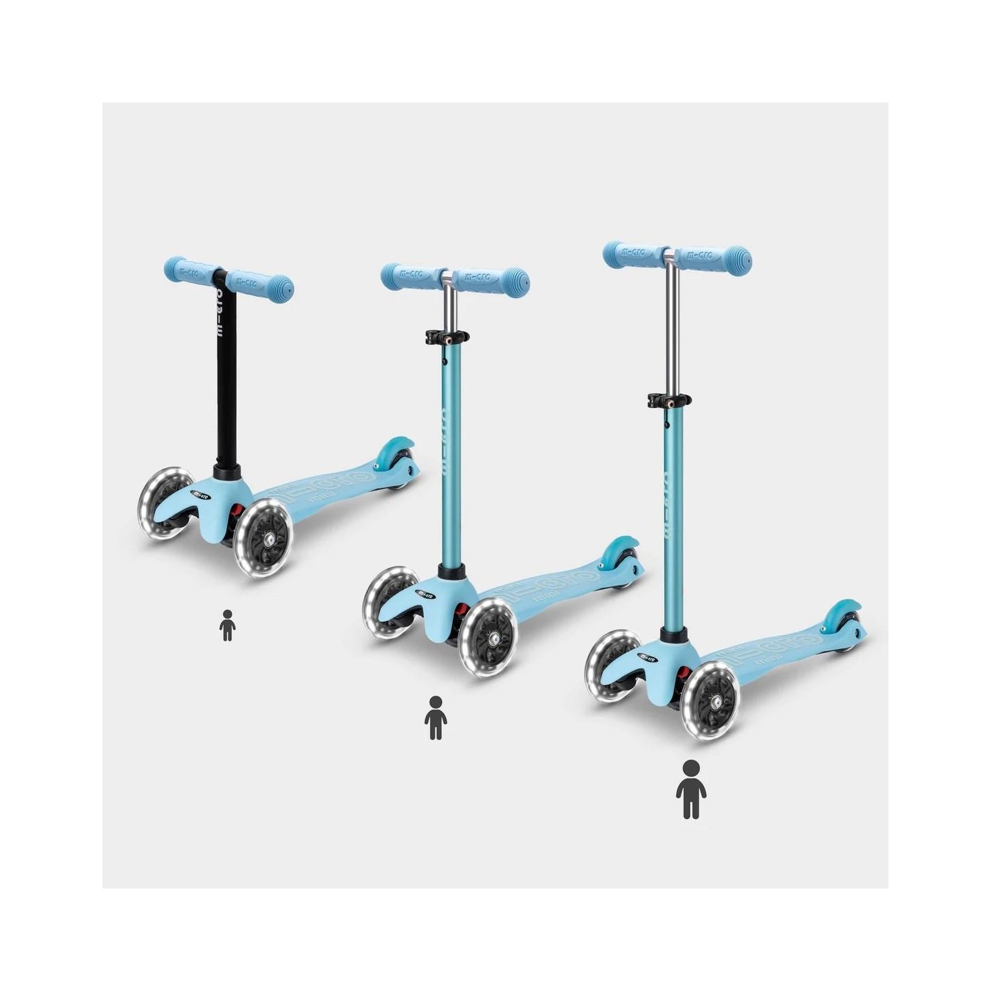 Patinete Evolutivo Micro Mini 4en1 Deluxe LED Azul