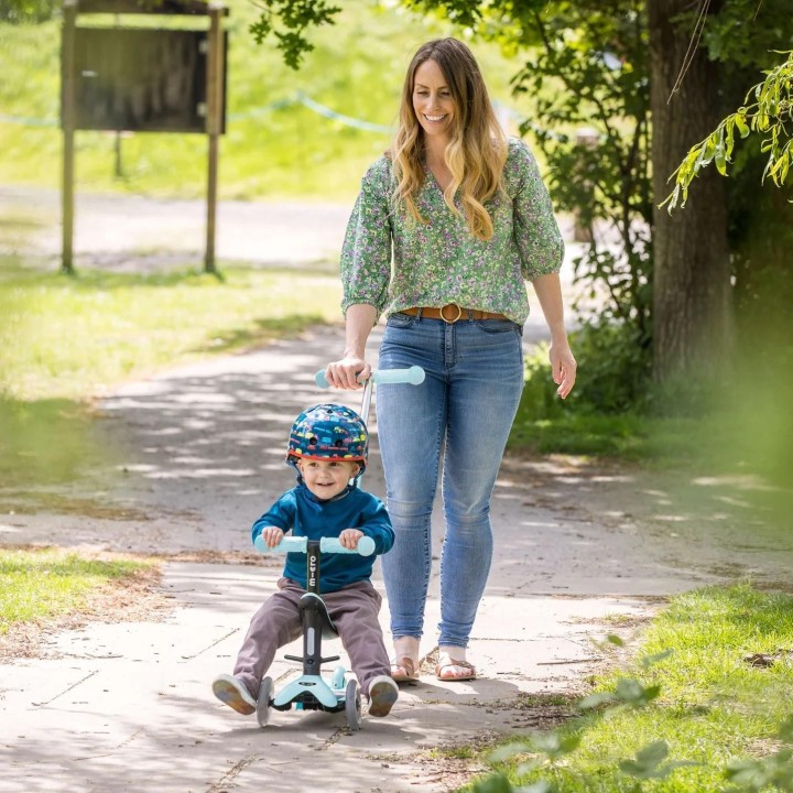 Patinete Evolutivo Micro Mini 4en1 Deluxe LED Azul