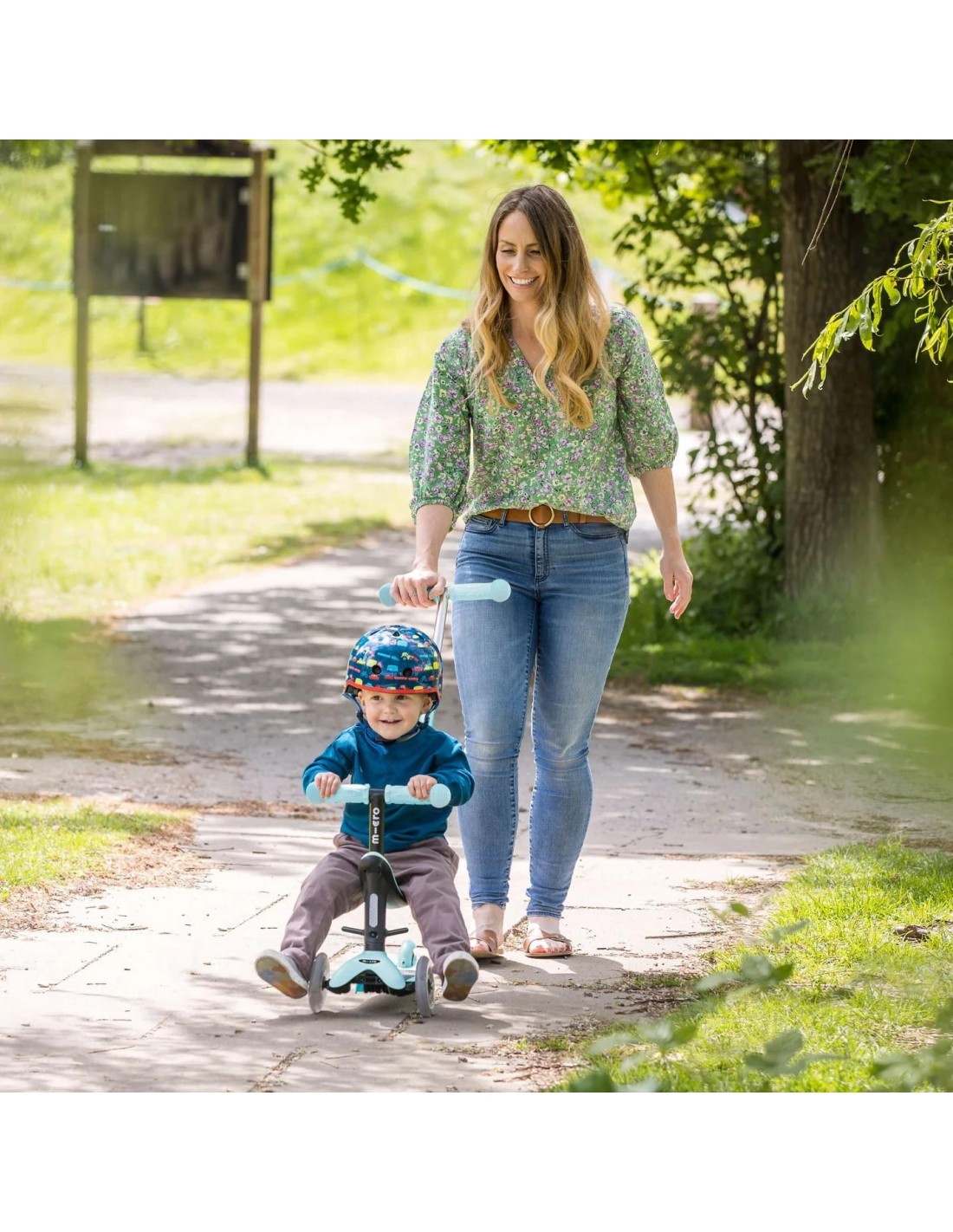 Patinete Evolutivo Micro Mini 4en1 Deluxe LED Azul