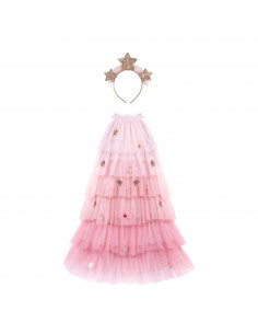Vestido y Diadema Árbol de Navidad Rosa 2