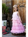 Vestido y Diadema Árbol de Navidad Rosa