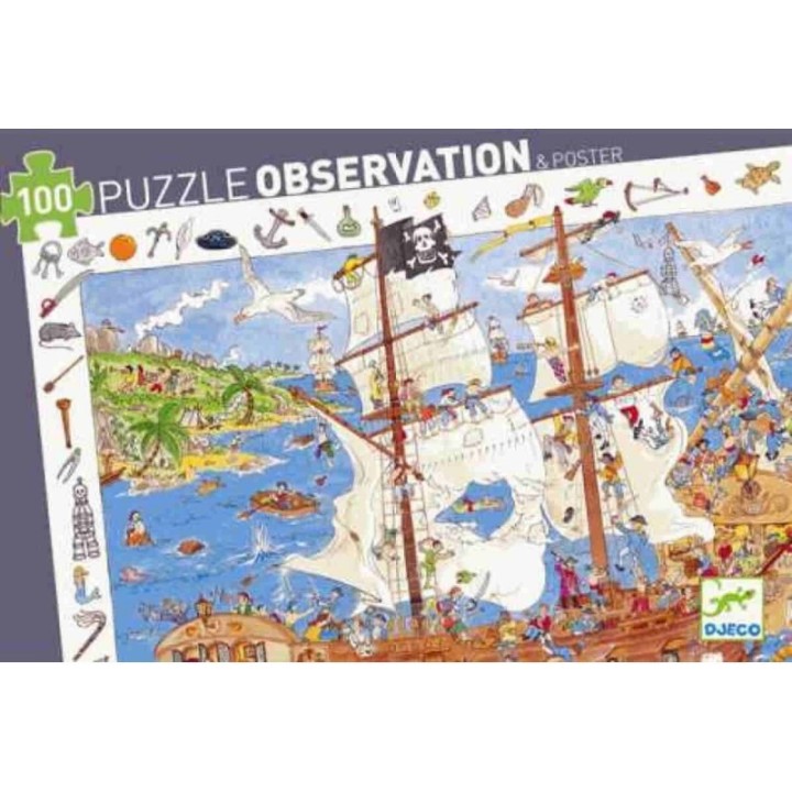 Puzle Observación Los Piratas 100 Piezas
