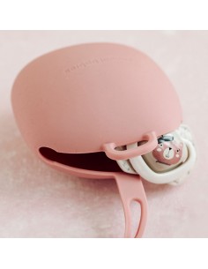 Portachupetes Silicona Rosa 2