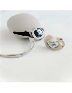 Portachupetes Silicona Beige 2