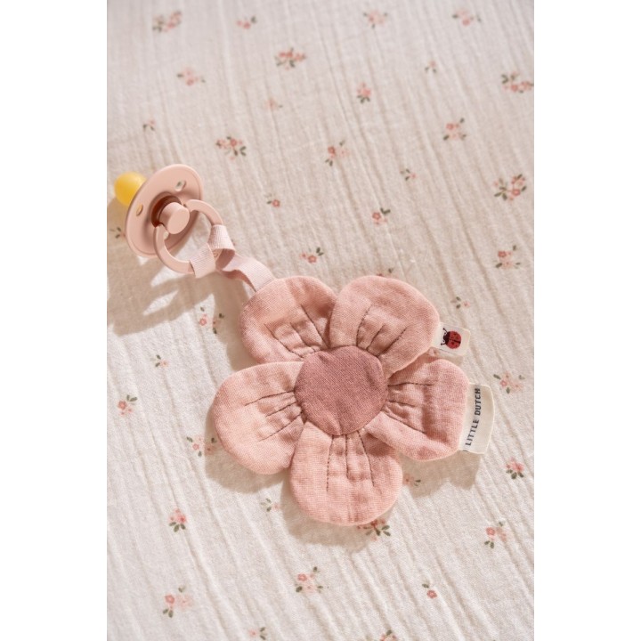 Chupetero Muselina Flor Fairy Garden