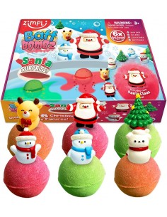 Pack 6 Bombas de Baño sorpresa Papa Noel