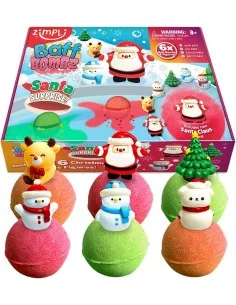 Pack 6 Bombas de Baño sorpresa Papa Noel