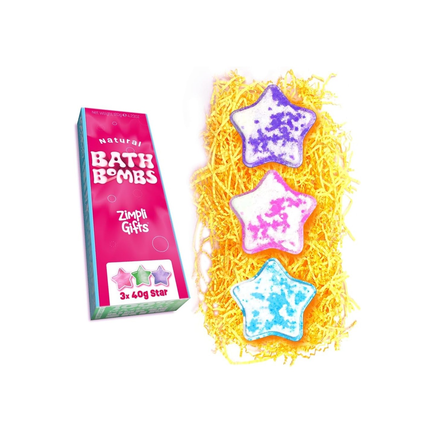 Pack 3 Bombas de Baño Estrellas