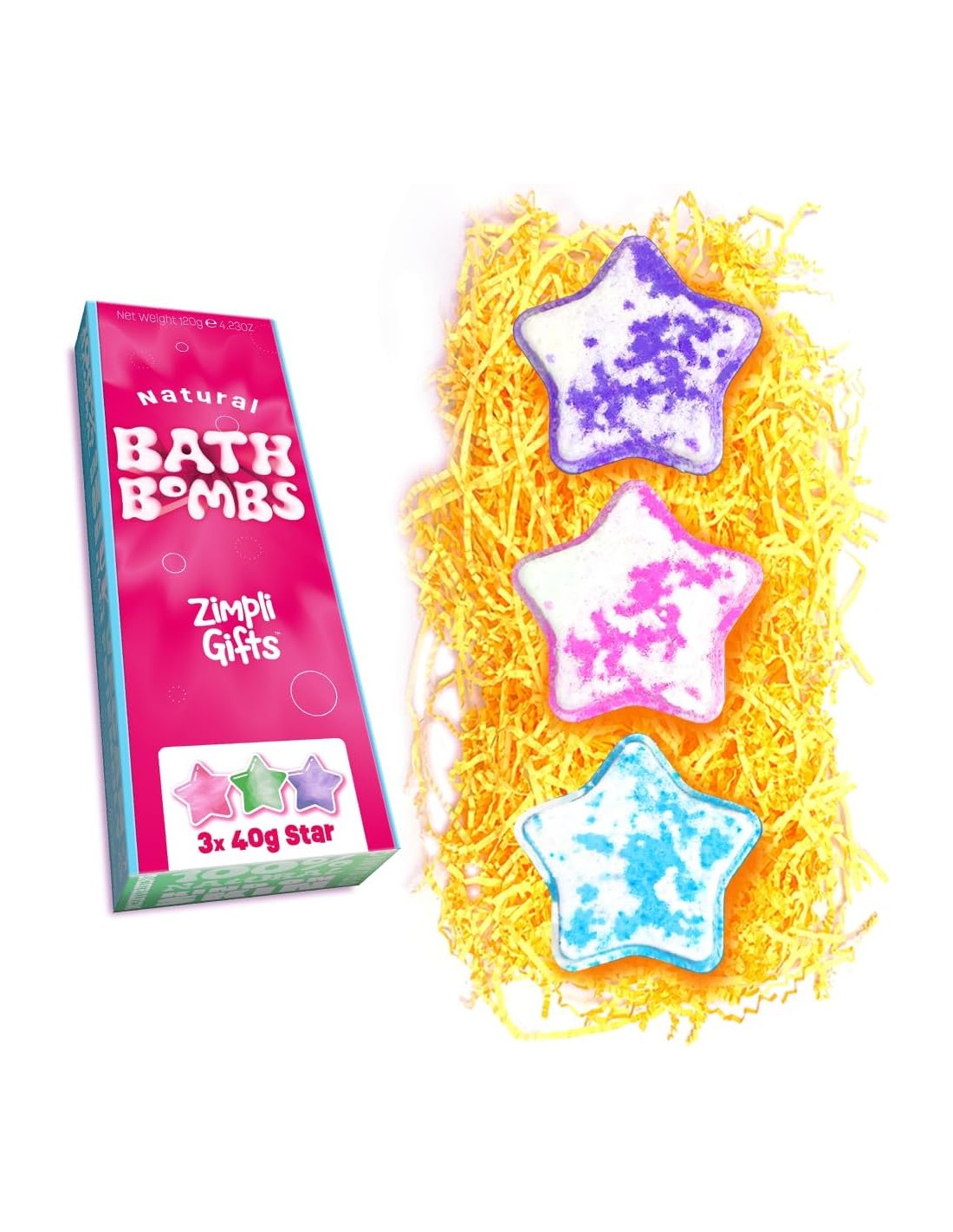 Pack 3 Bombas de Baño Estrellas