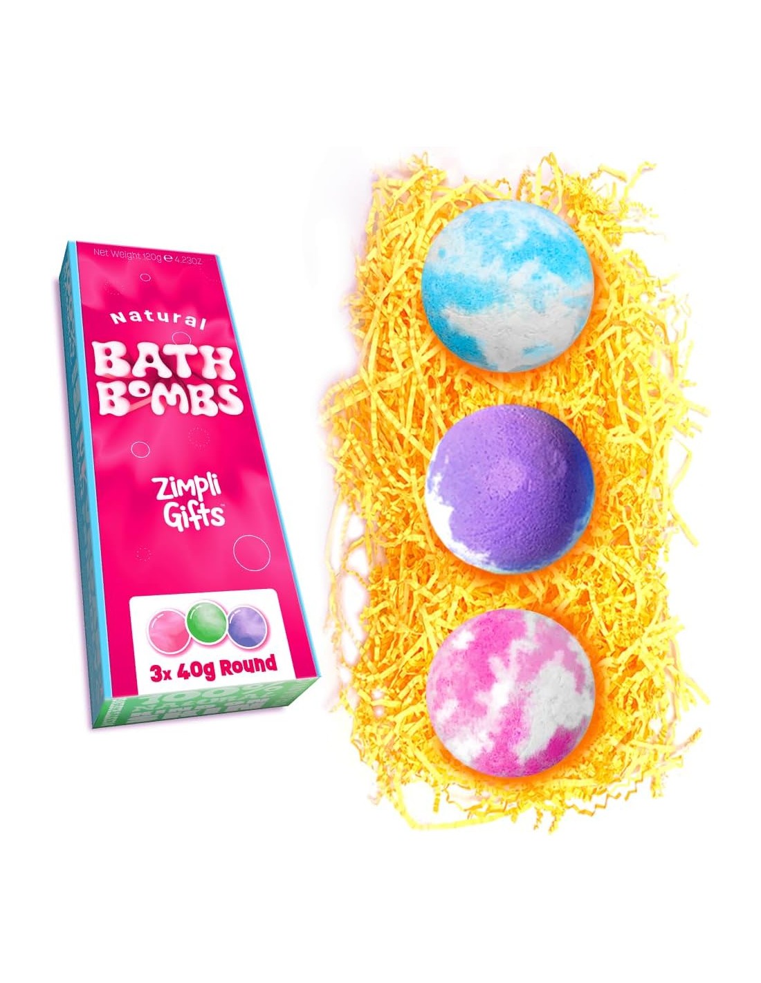 Pack 3 Bombas de Baño Redondas