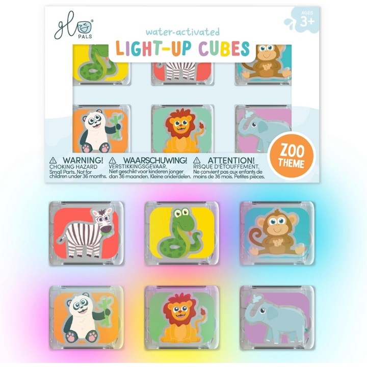 Set 6 cubos con luz Glo Pals Edición Limitada - Zoo