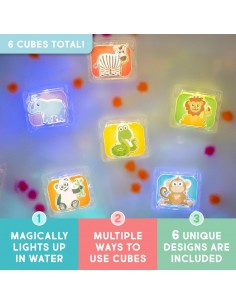 Set 6 cubos con luz Glo Pals Edición Limitada - Zoo 2