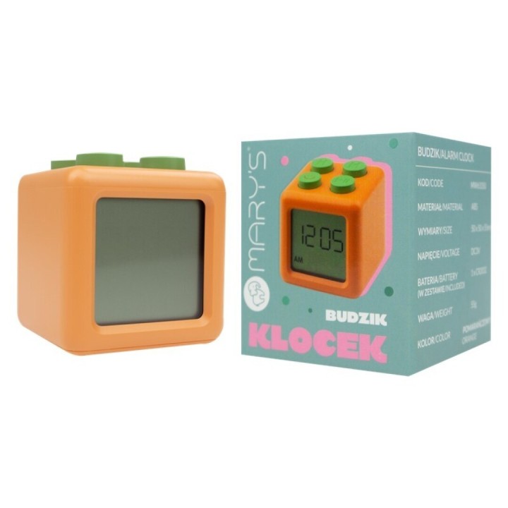 Mary's Reloj despertador digital Block Naranja