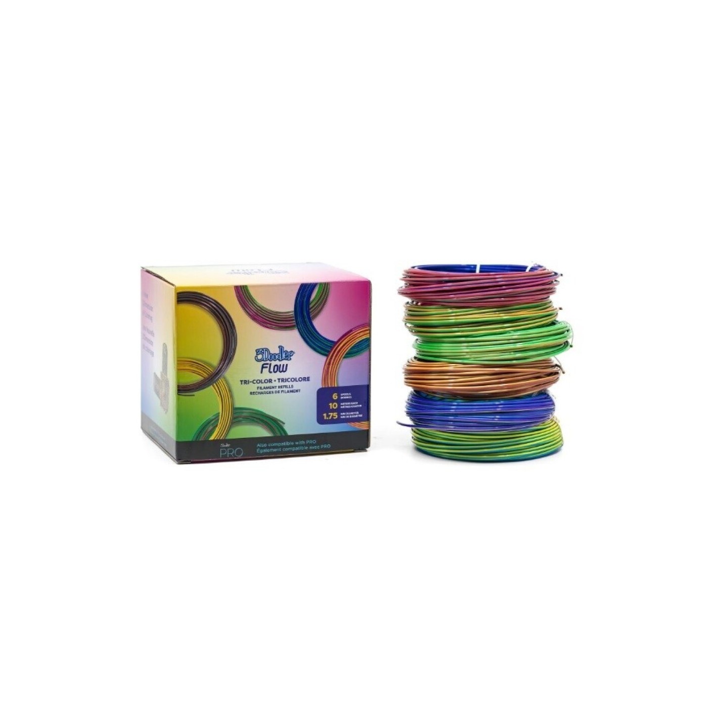 3Doodler Flow Recambios de filamentos Tricolores
