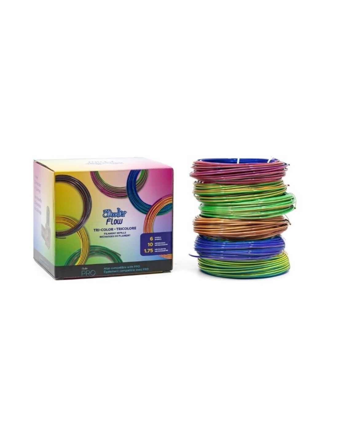 3Doodler Flow Recambios de filamentos Tricolores