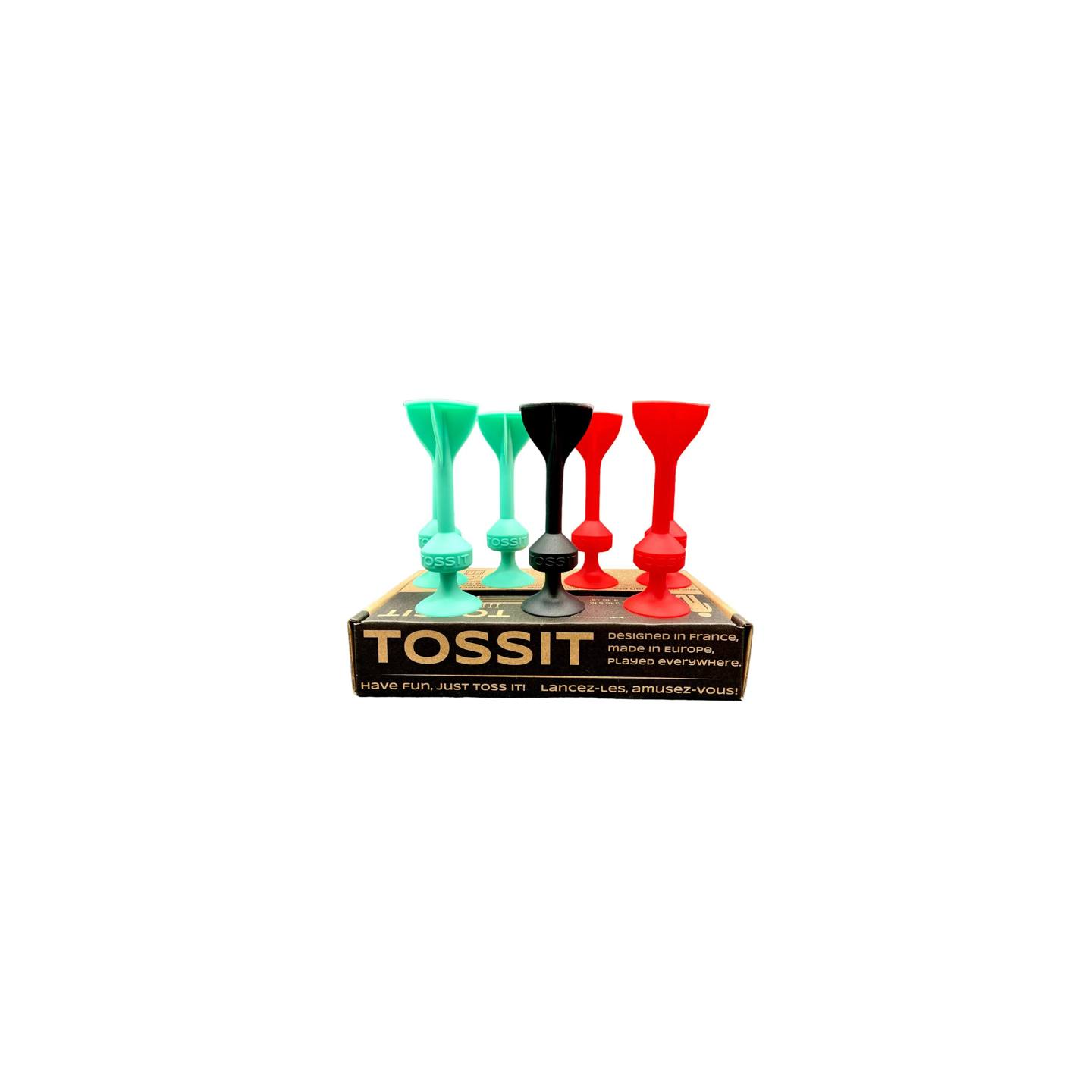 Tossit 7 dardos silicona Starter Rojo y Cyan