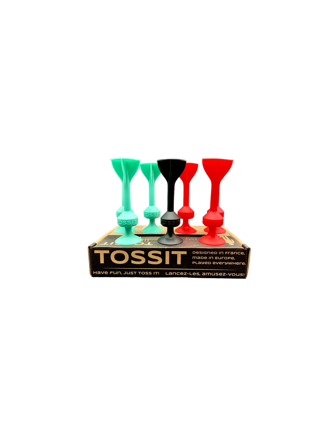 Tossit 7 dardos silicona Starter Rojo y Cyan
