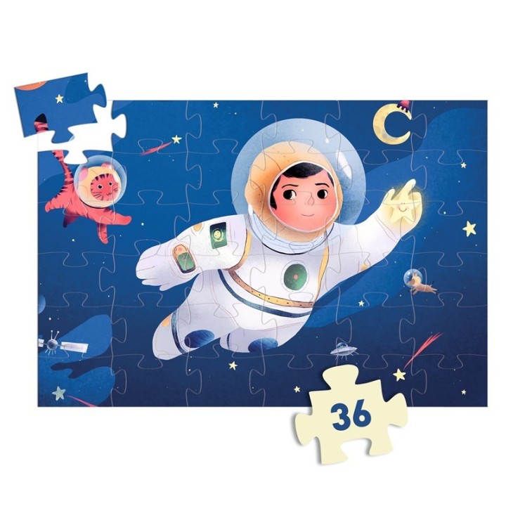 Puzle Silueta Astronauta 36 Piezas