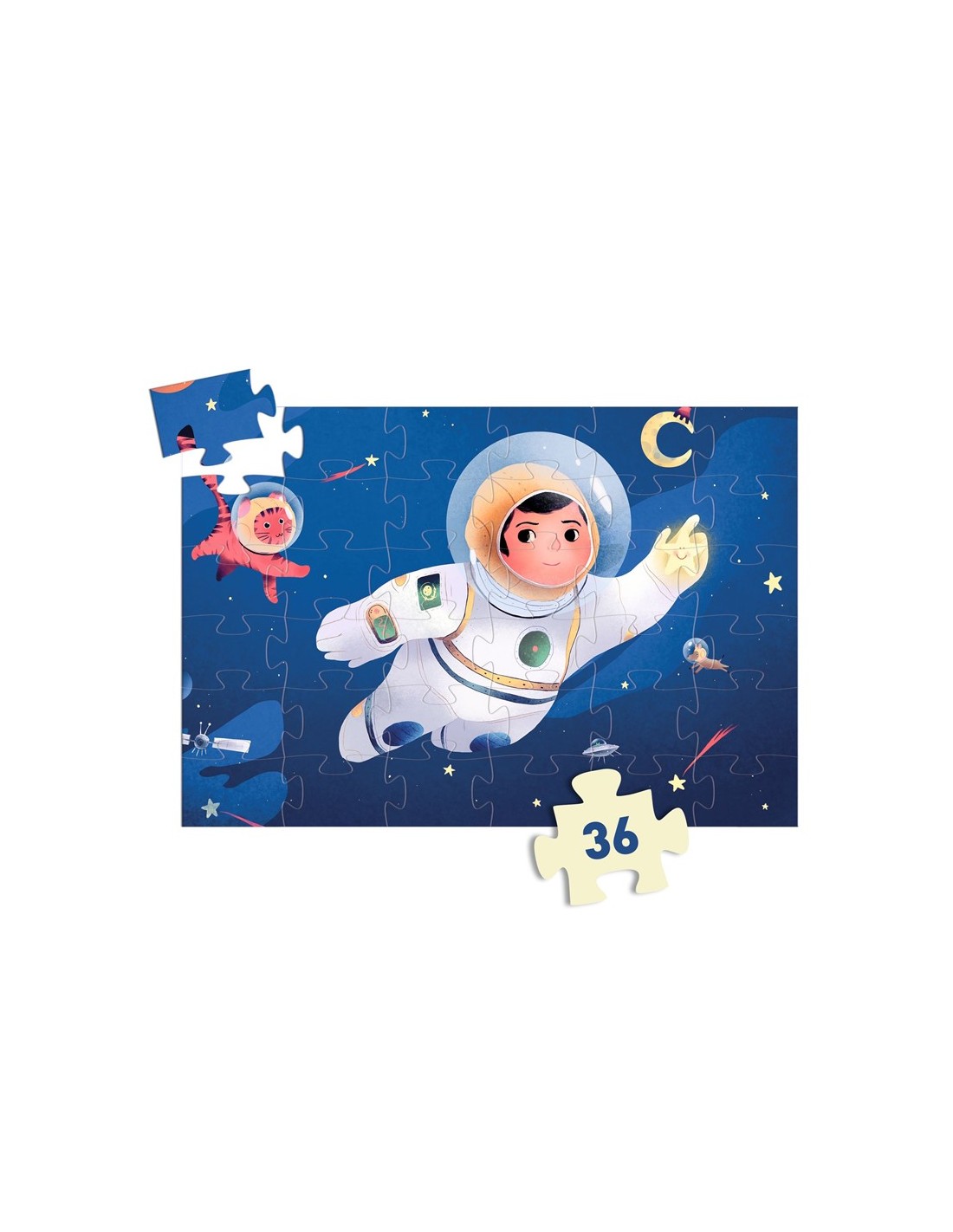 Puzle Silueta Astronauta 36 Piezas