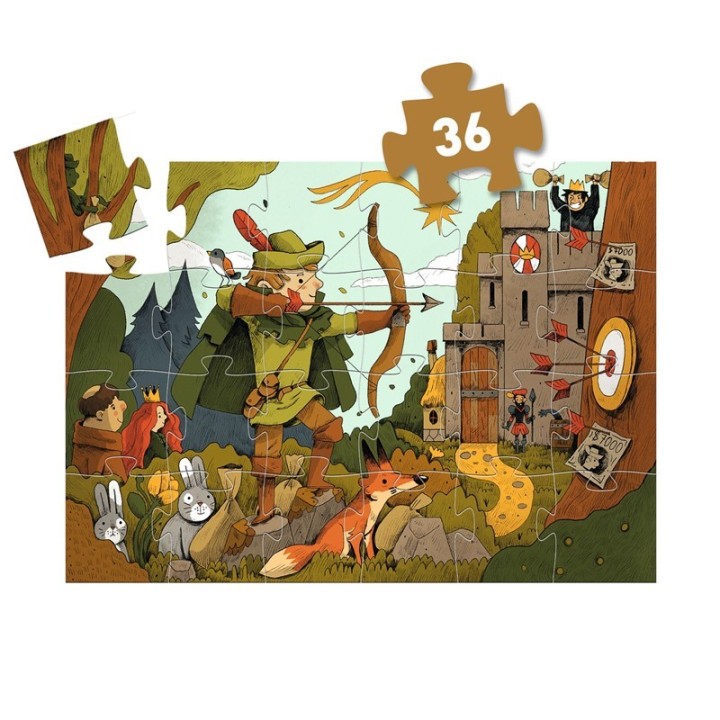 Puzle Silueta Robin Hood 36 Piezas