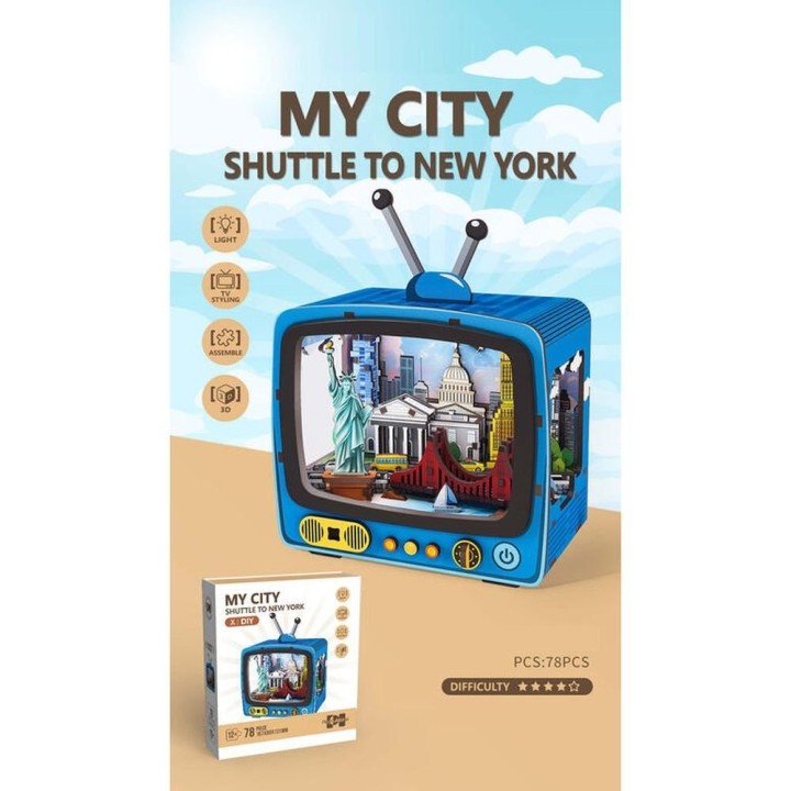 Puzle Madera 3D TV My City New York 78 Piezas