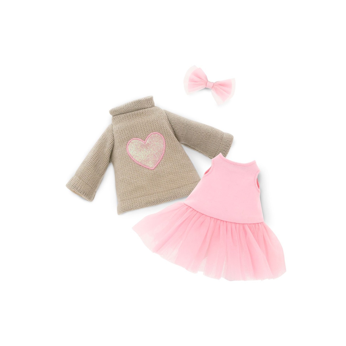 Conjunto de ropa peluches - Corazón Rosa